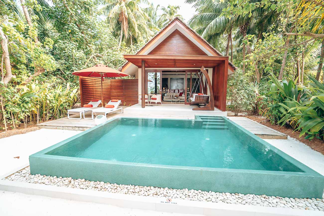 beach pool villa niyama maldives