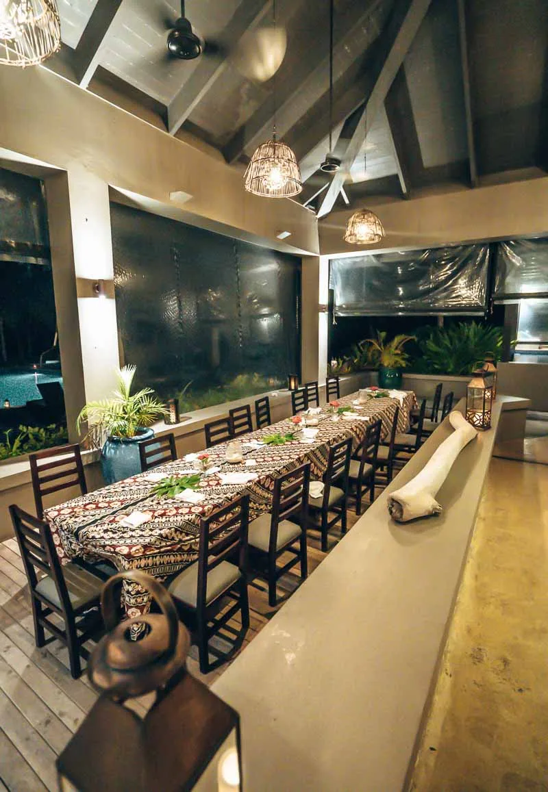family style dinner Yasawa Island Resort