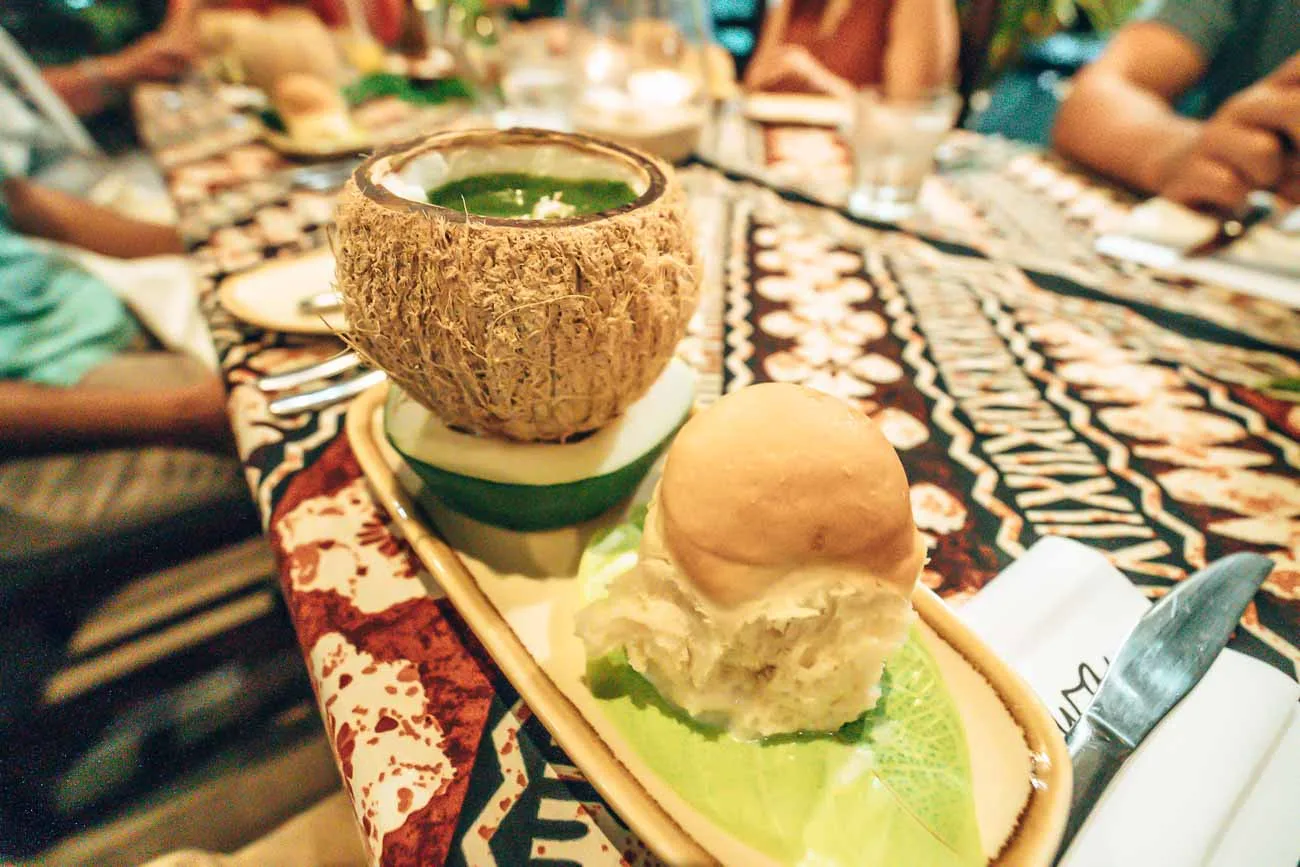family style dinner Yasawa Island Resort