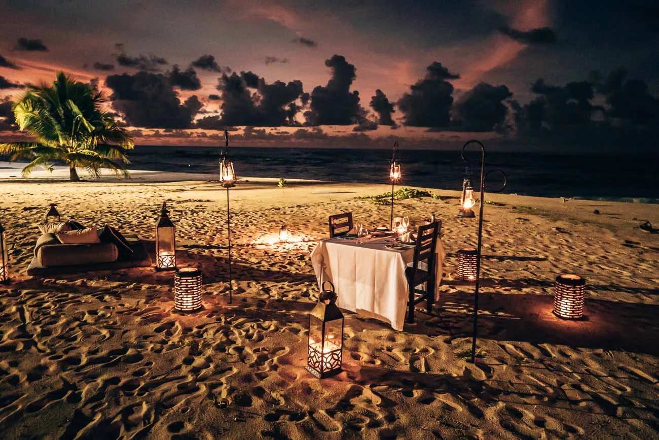 private dining Yasawa Island Resort
