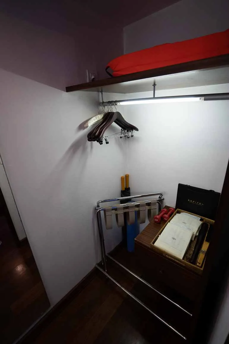 Closet in Bungalow at Sofitel Moorea