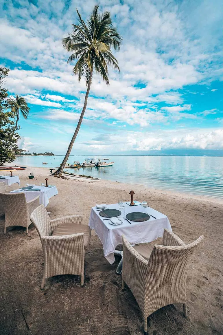 dining at sofitel moorea