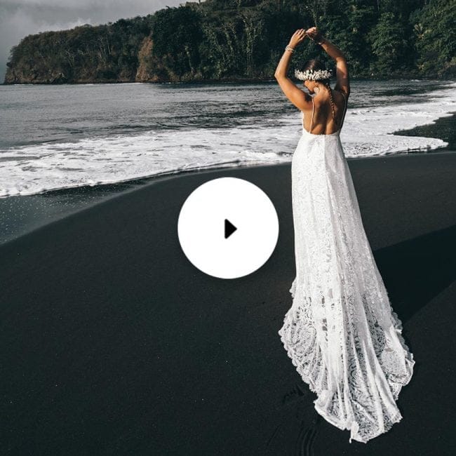 tahiti pearl video bride on beach