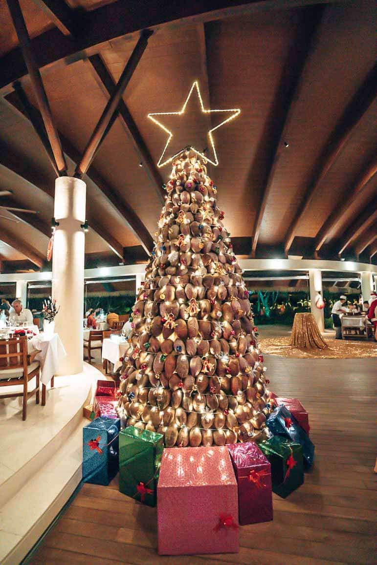christmas tree at The Residence Maldives