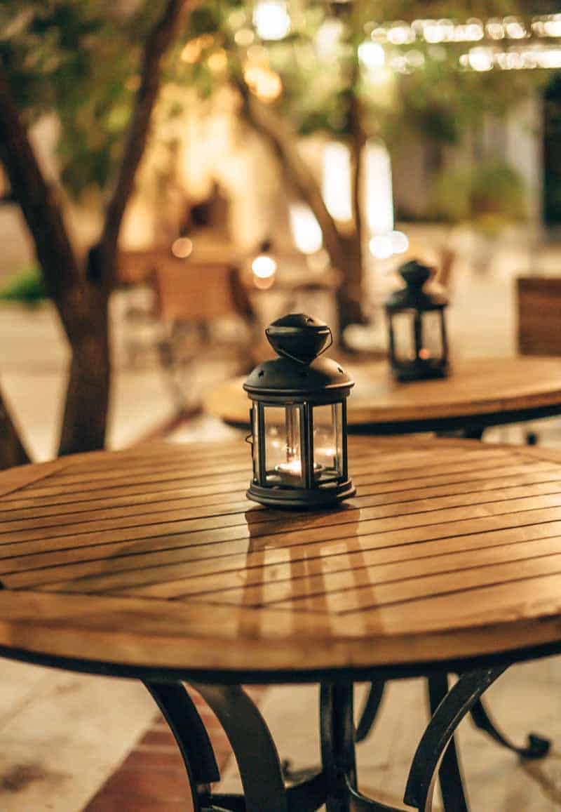 beautiful outdoor tables