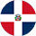 Circular flag of the Dominican Republic