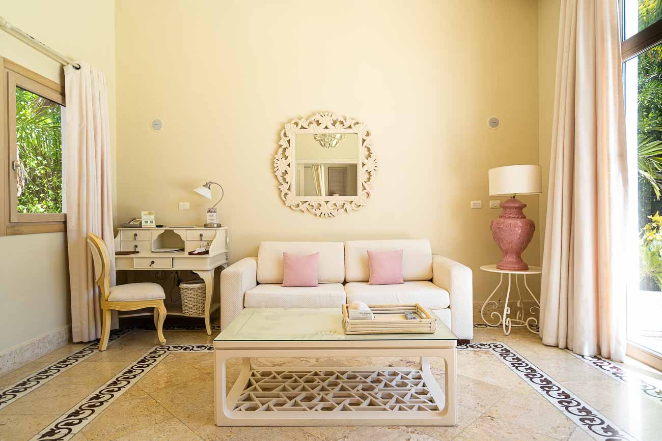 beautiful living room in hotel villa