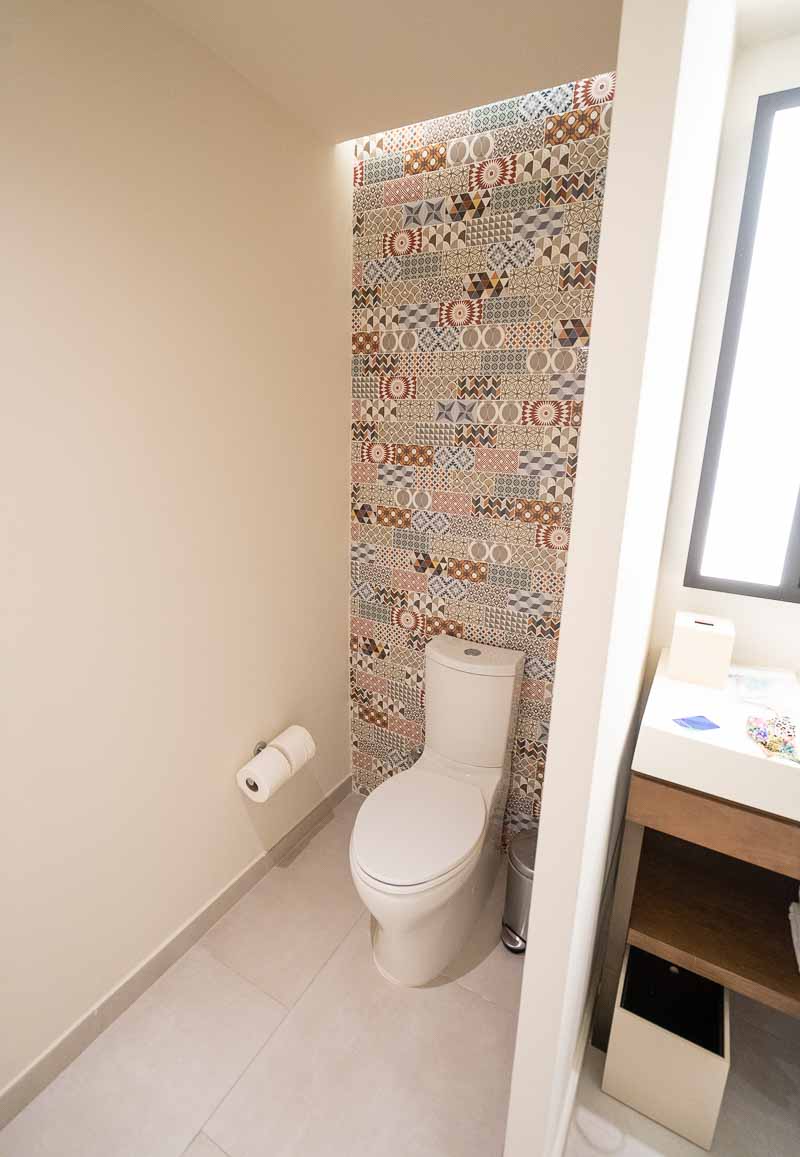 bathroom tiling in hotel