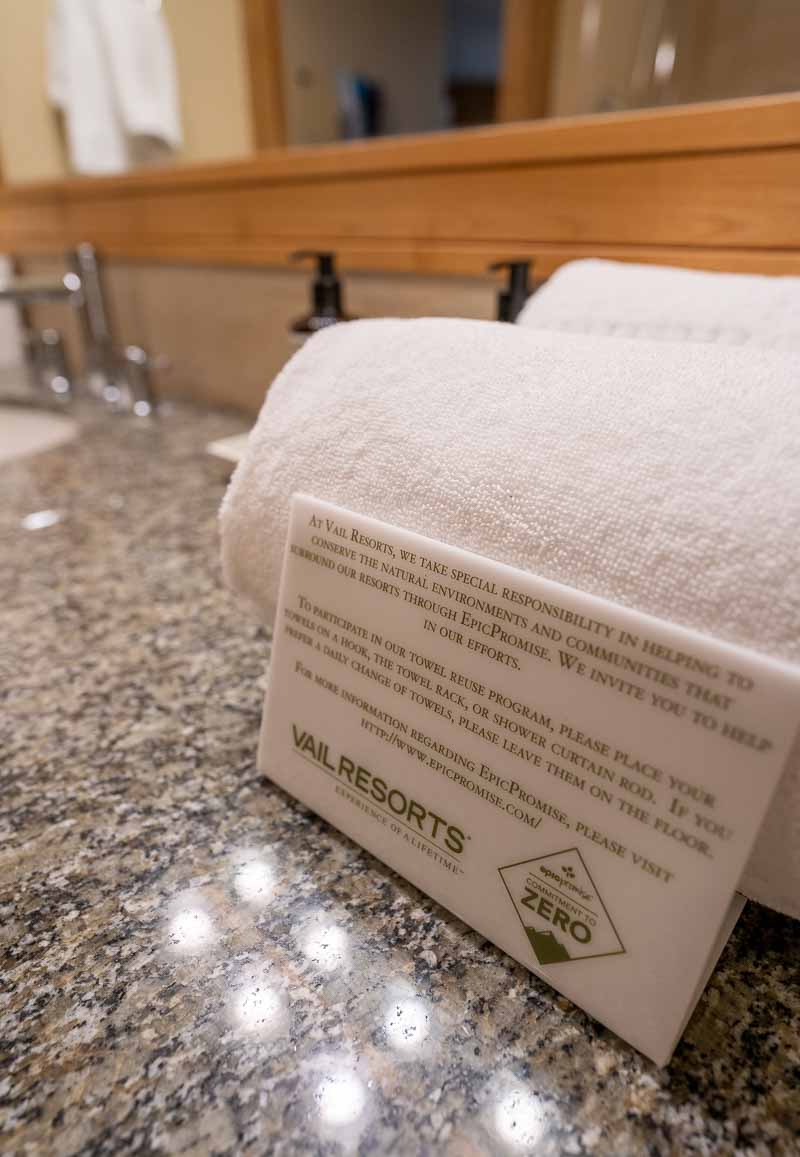 bathroom towel card grand summit park city