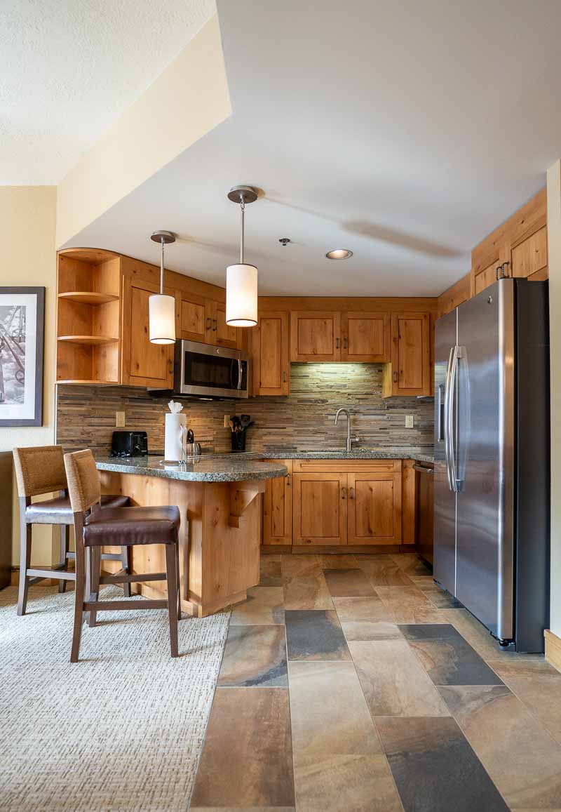kitchen in one bedroom suite of grand summit park city